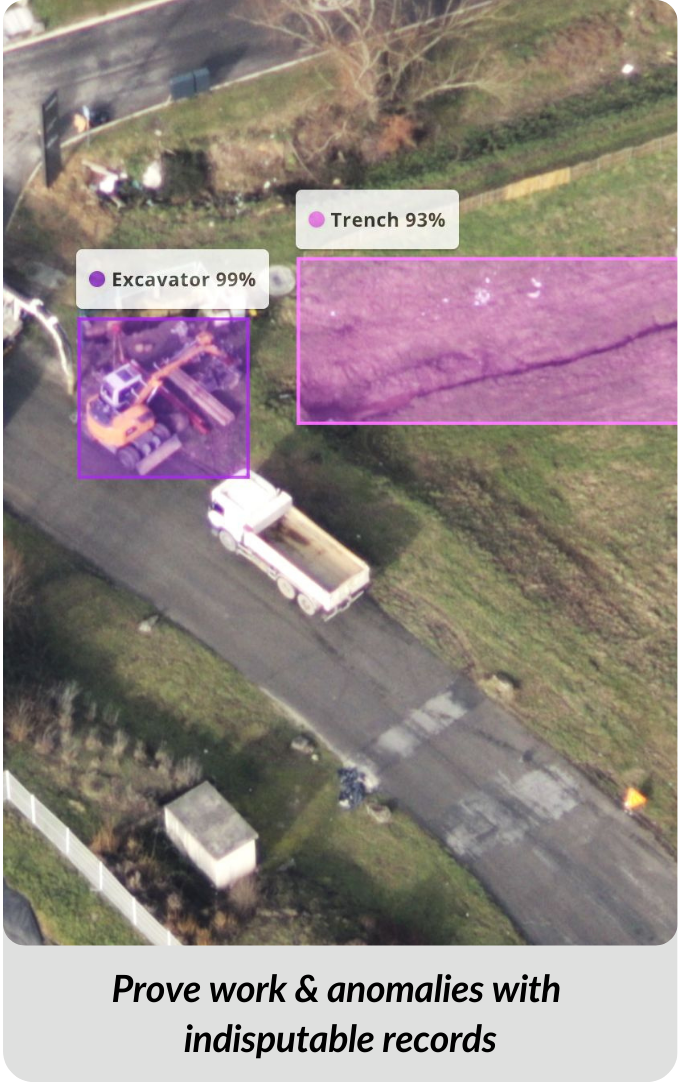 Top view of site for Terega