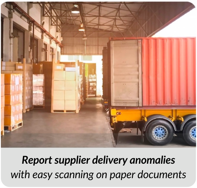 truck docking at a warehouse for contents