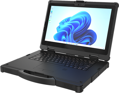 A laptop with it's display on